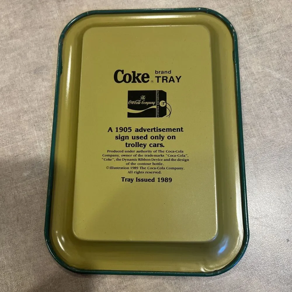 Coca Cola Vintage Mini Tin Tray 1989